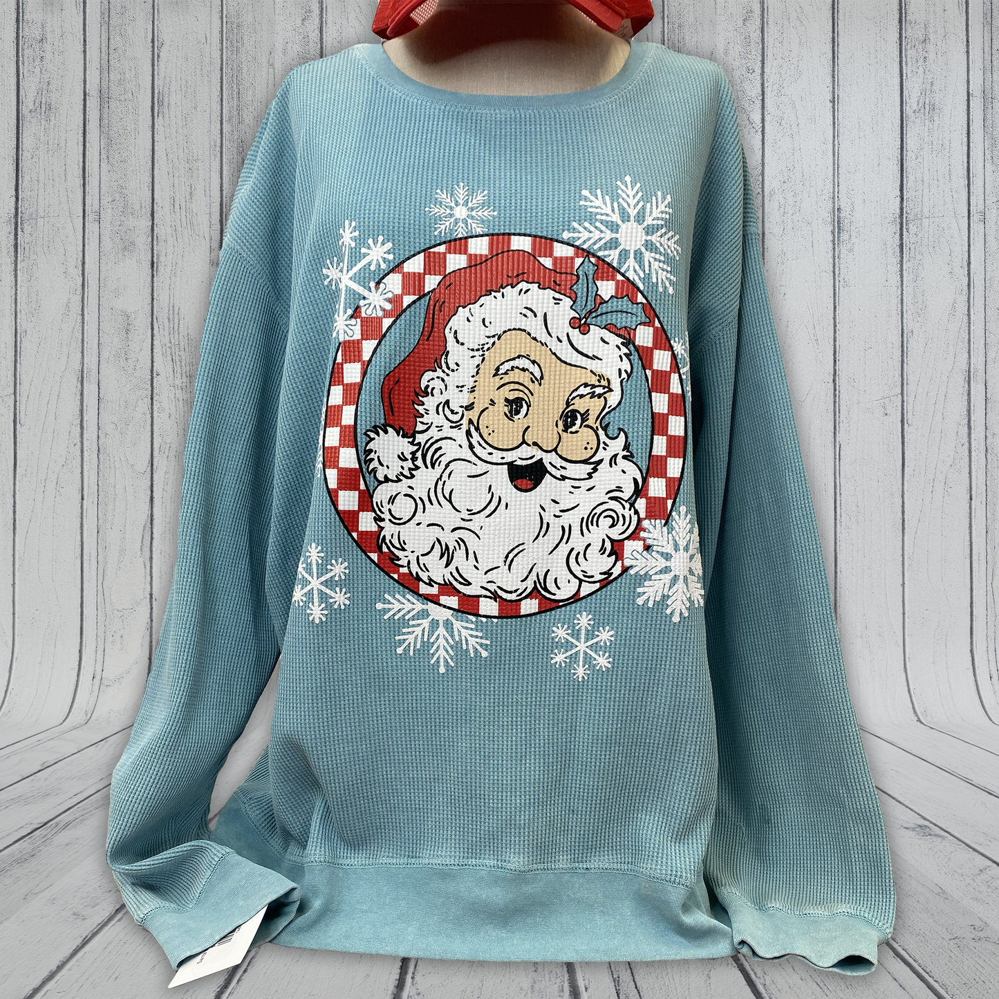 Santa Waffle Crew Sweatshirt