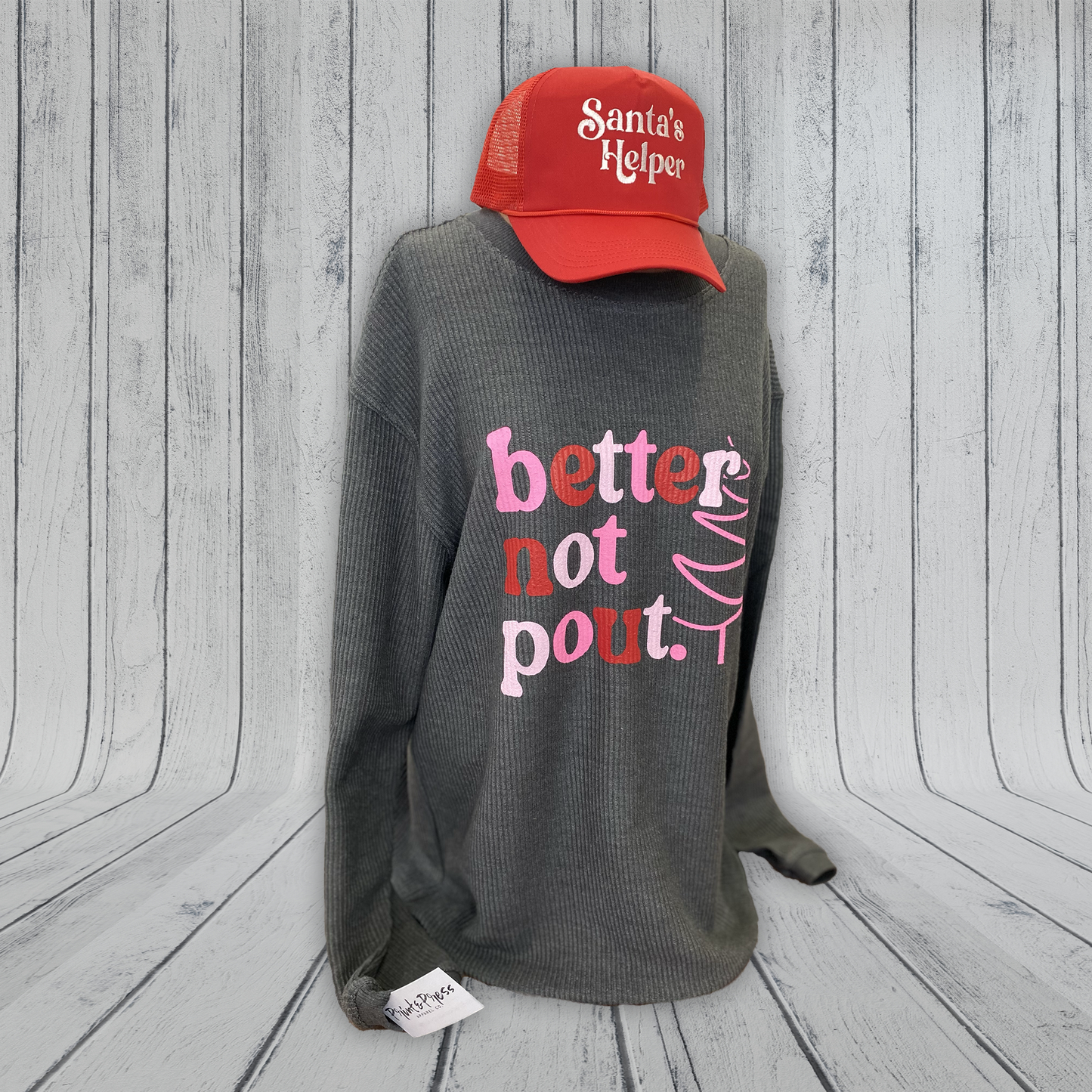 Better Not Pout-Washed Cord Crew