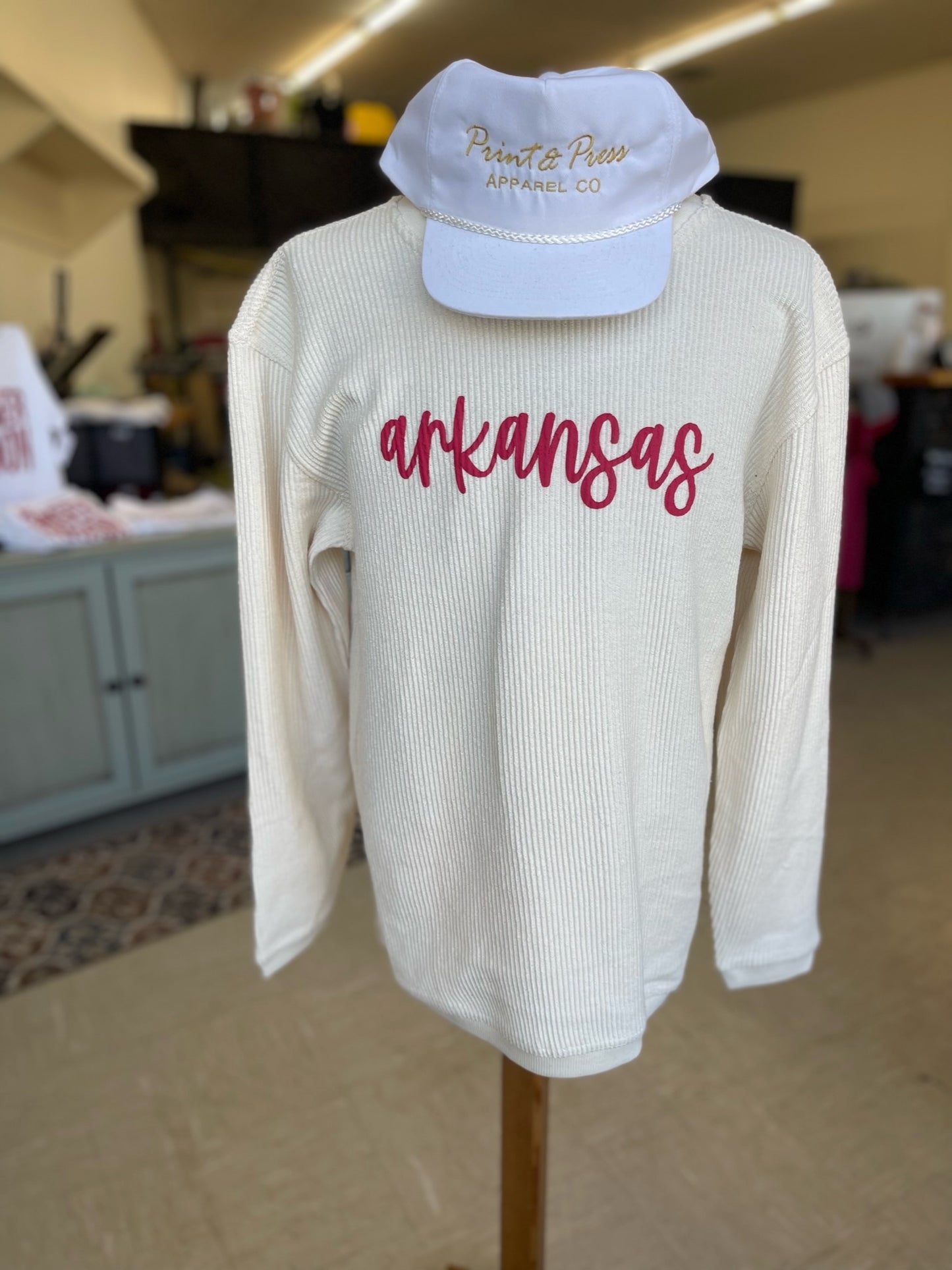 Arkansas Puff Washed Cord Crew