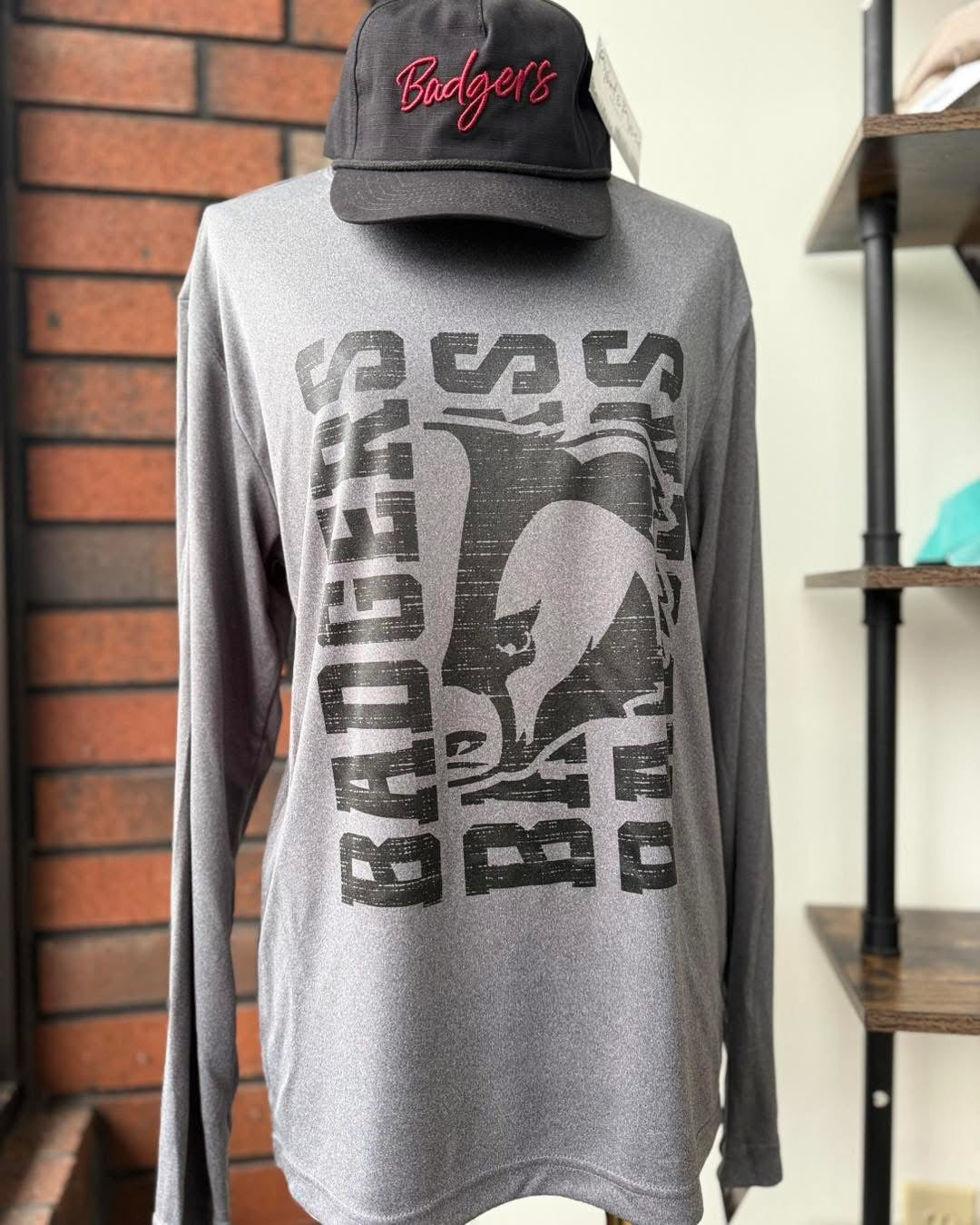 Youth Badger Block Long Sleeve Tee-Moisture Wicking