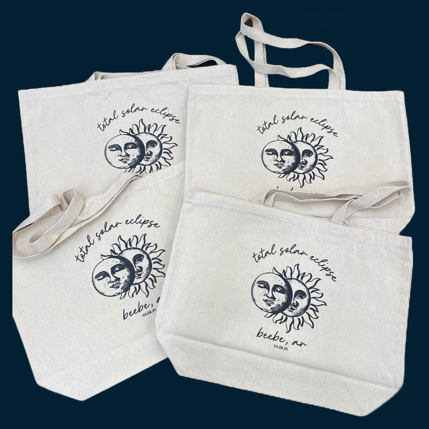 Solar Eclipse Canvas Tote Bag