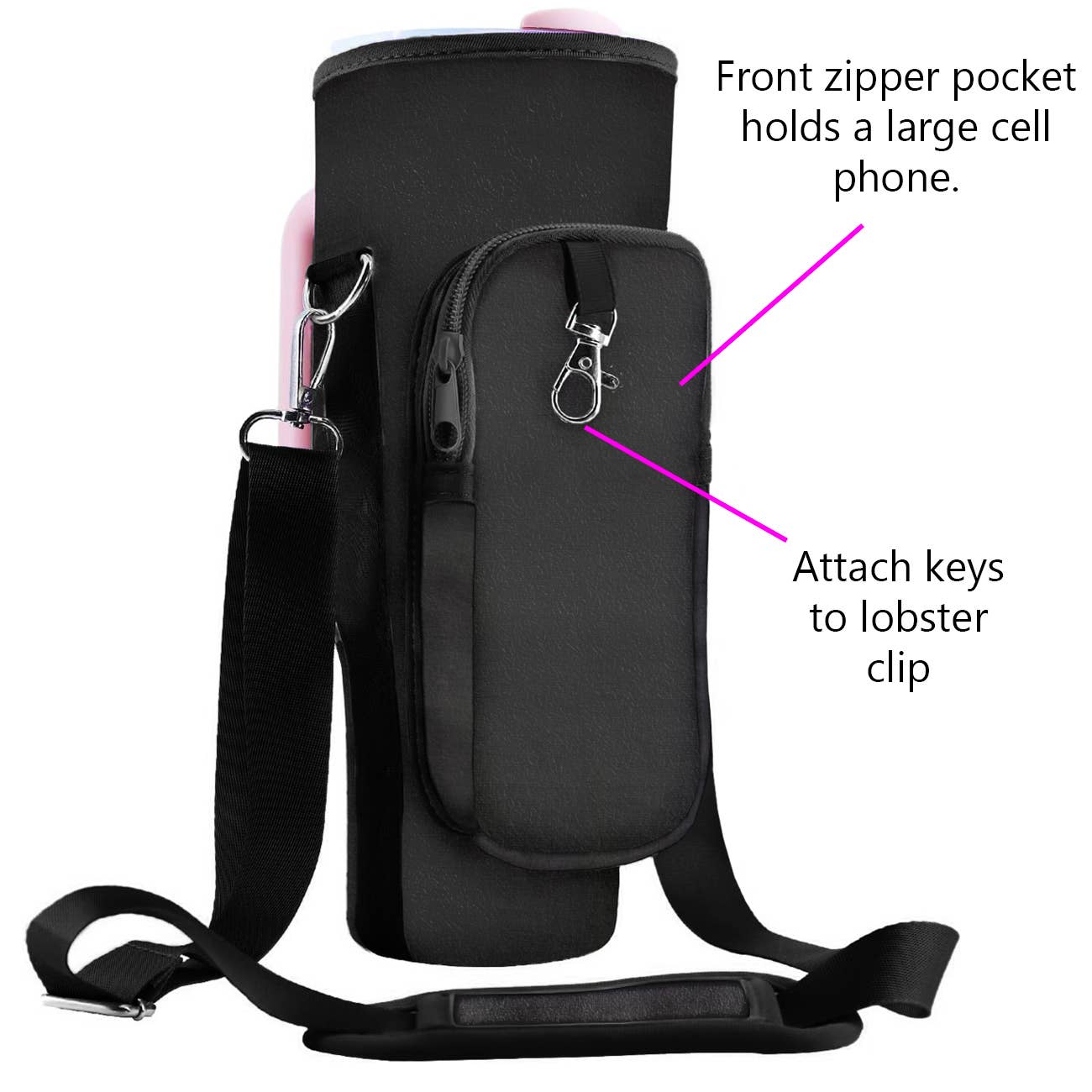 40 oz Tumbler "Handle" Bag - Leopard