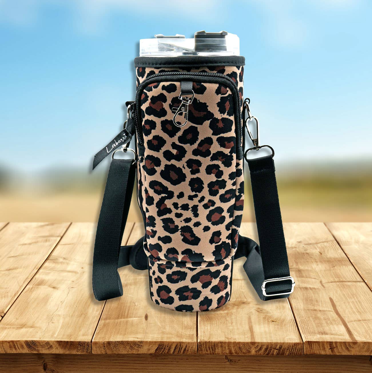 40 oz Tumbler "Handle" Bag - Leopard