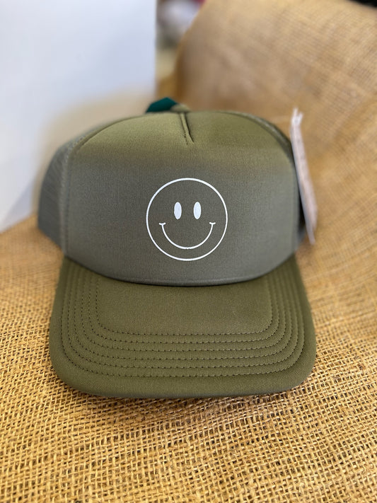 Smiley Green Foam Hat