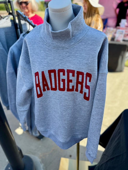 Badgers Oversized Mockneck Sweatshirt