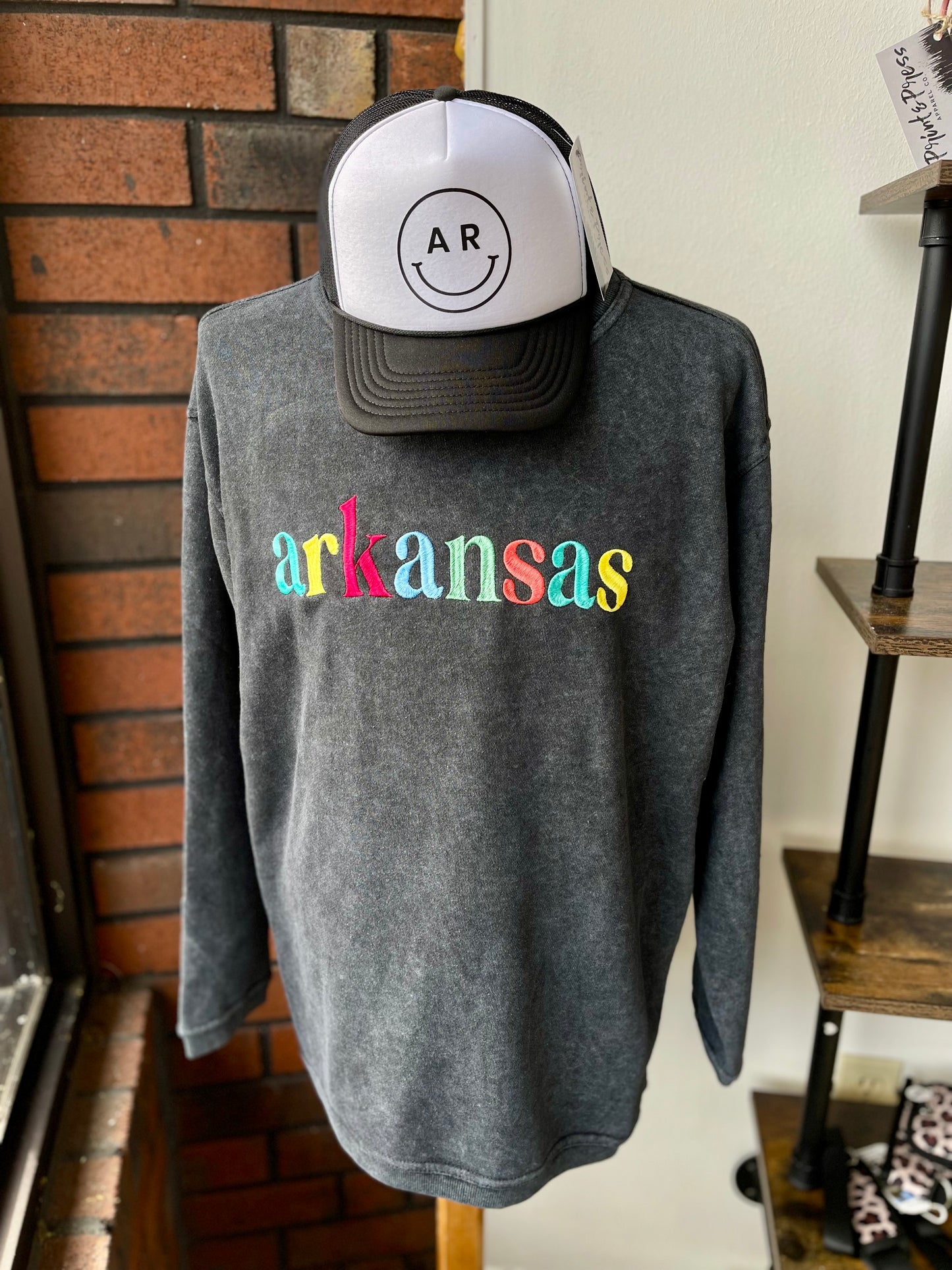 Arkansas Embroidered Crewneck