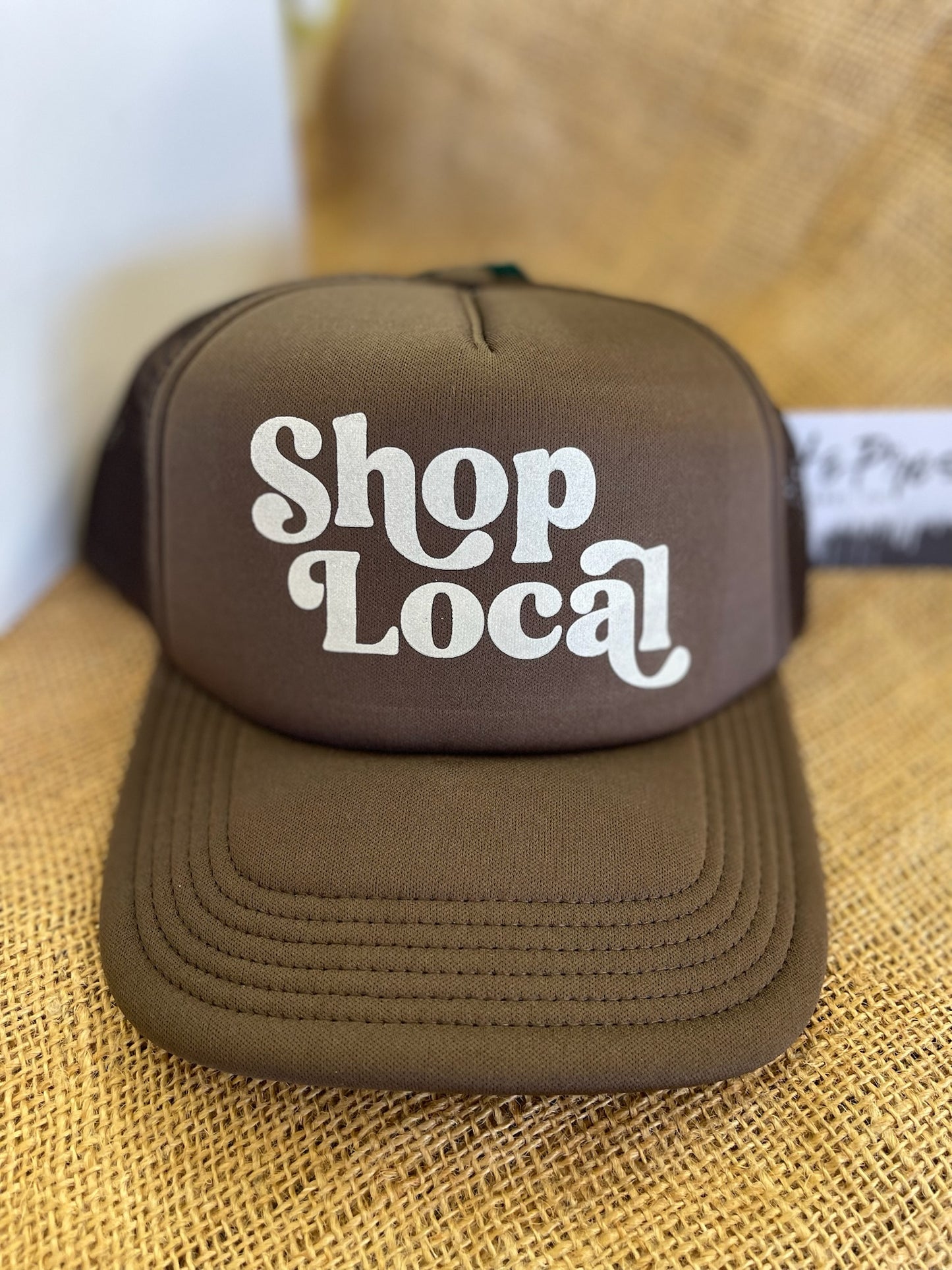 Brown Shop Local Foam Hat