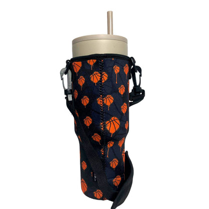 Basketball 40oz Tumbler With Handle Sleeve