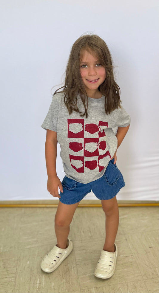 Youth Checkered Badger Tee