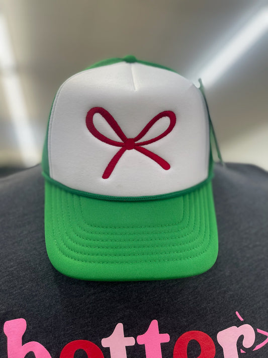 Red Bow Foam Trucker Hat