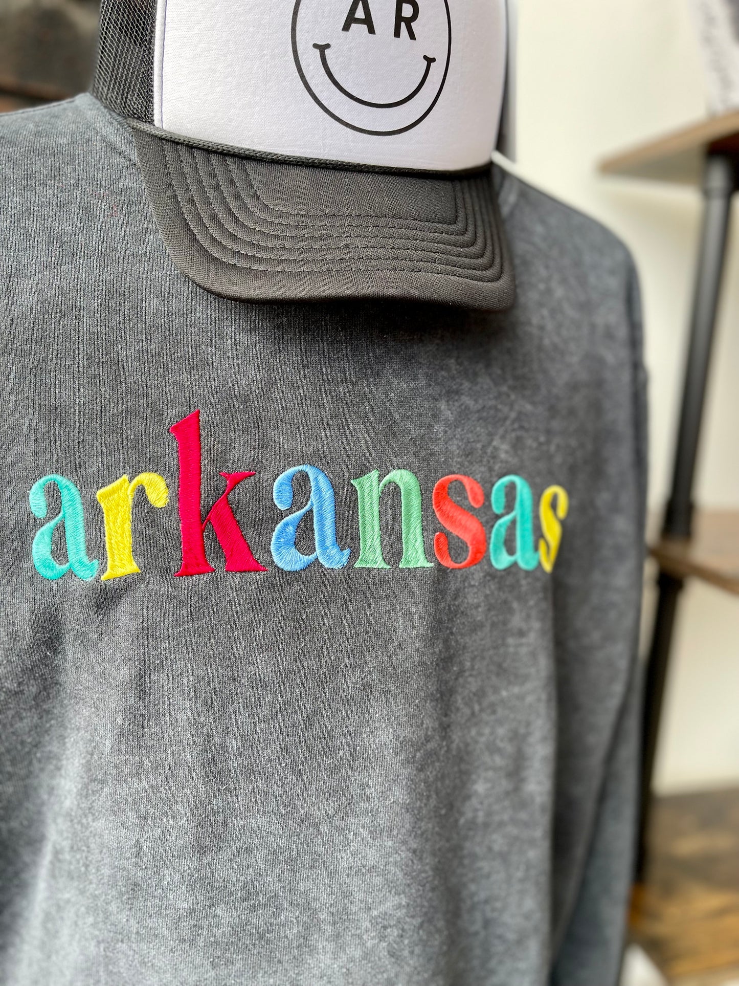 Arkansas Embroidered Crewneck