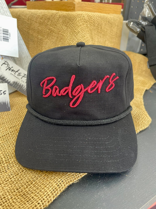 Retro Script Badger Hat