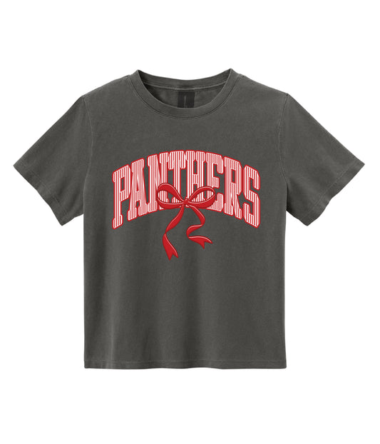 Panthers Bow Tee-PREORDER