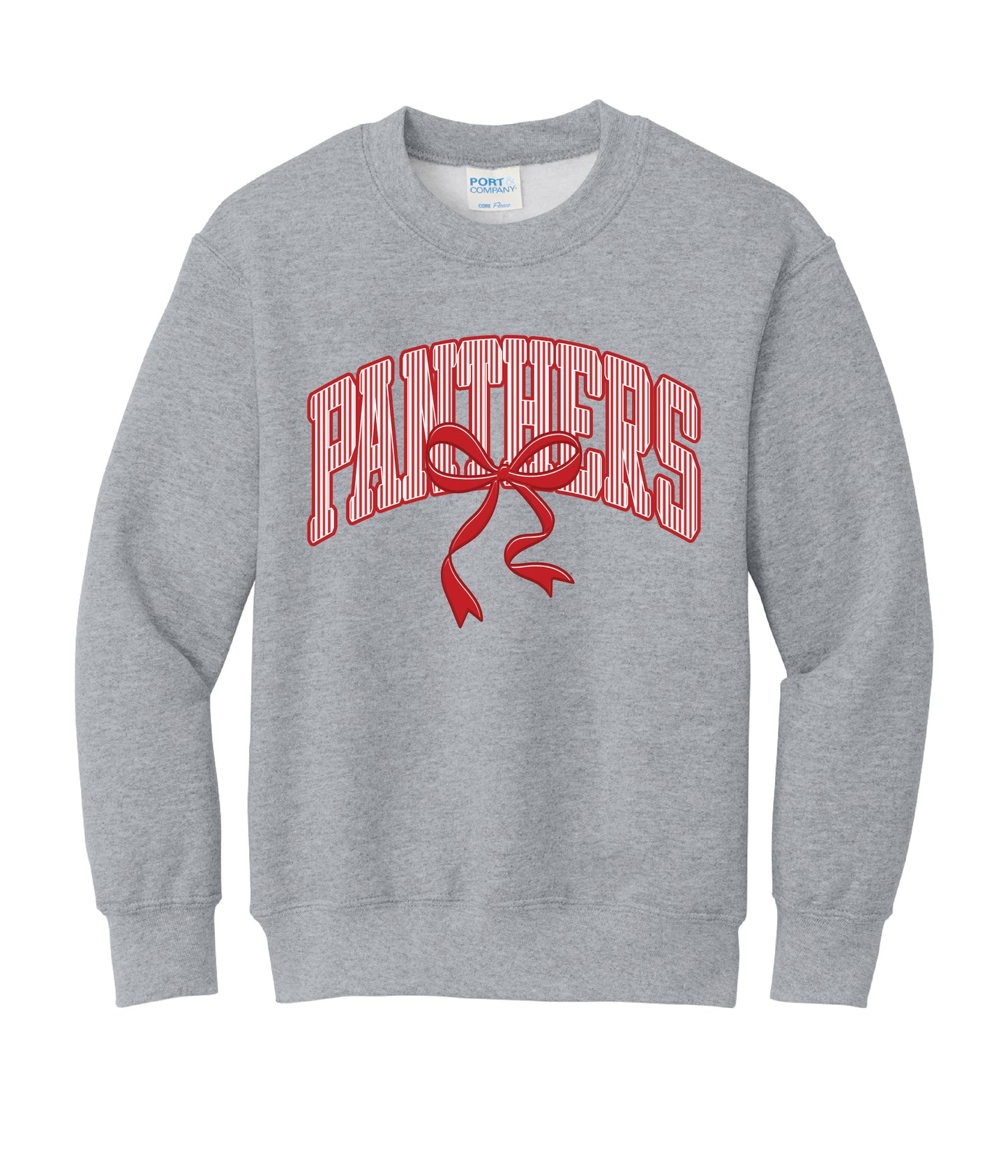 YOUTH Panthers Bow Sweatshirt-PREORDER