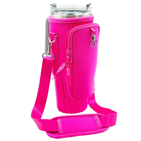 40 oz Tumbler "Handle" Bag - Hot Pink