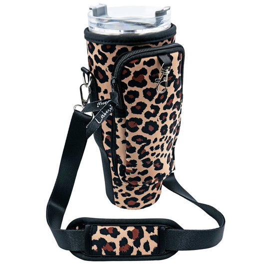 40 oz Tumbler "Handle" Bag - Leopard