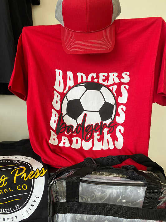 Groovy Badgers Soccer T-Shirt